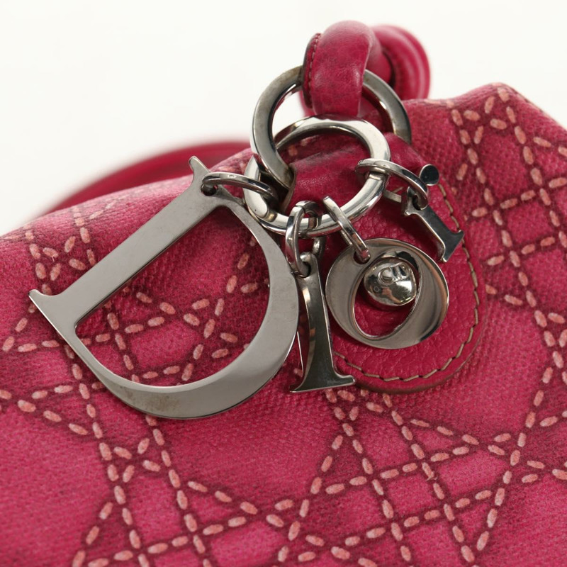 【日本直送】Christian Dior 波士頓包 PVC 粉紅銀色 正品 146341V-18