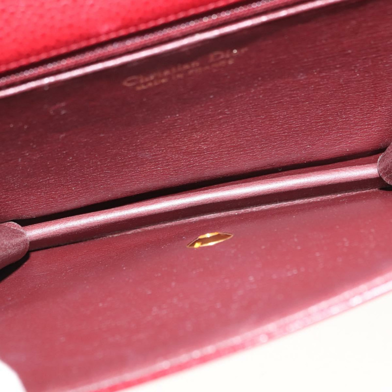 【日本直送】克莉絲汀迪奧單肩包 皮革 紅金 正品 BA6579-10