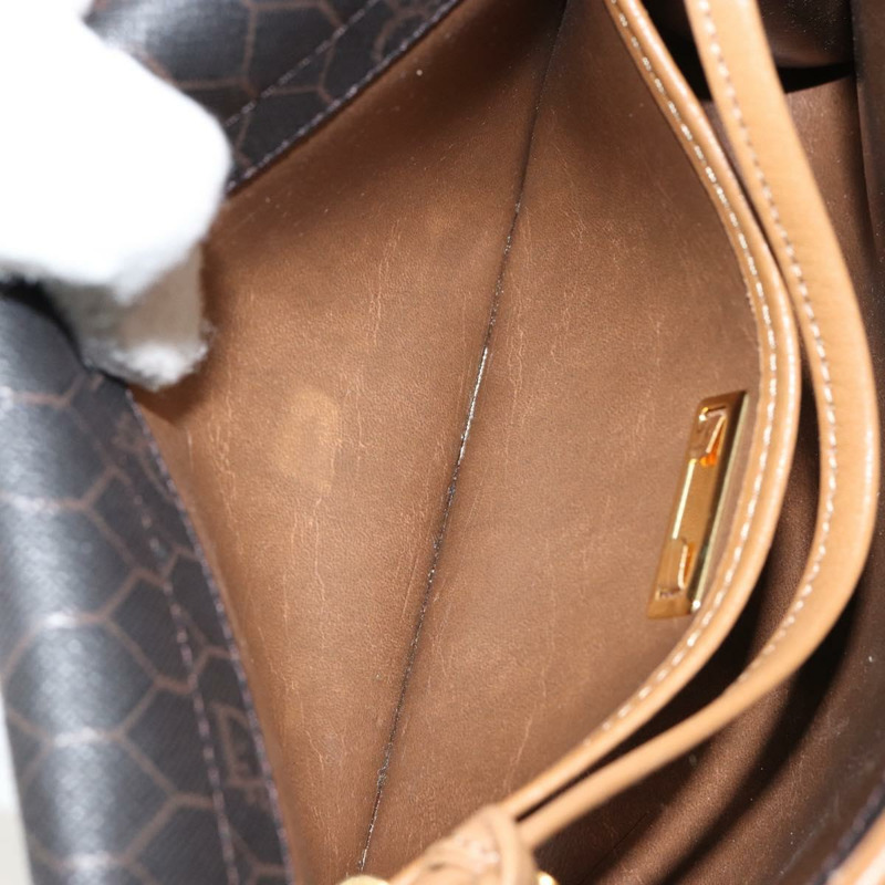 【日本直送】Christian Dior 蜂巢帆布肩背包 PVC 黑色金色 正品 BA6582-11