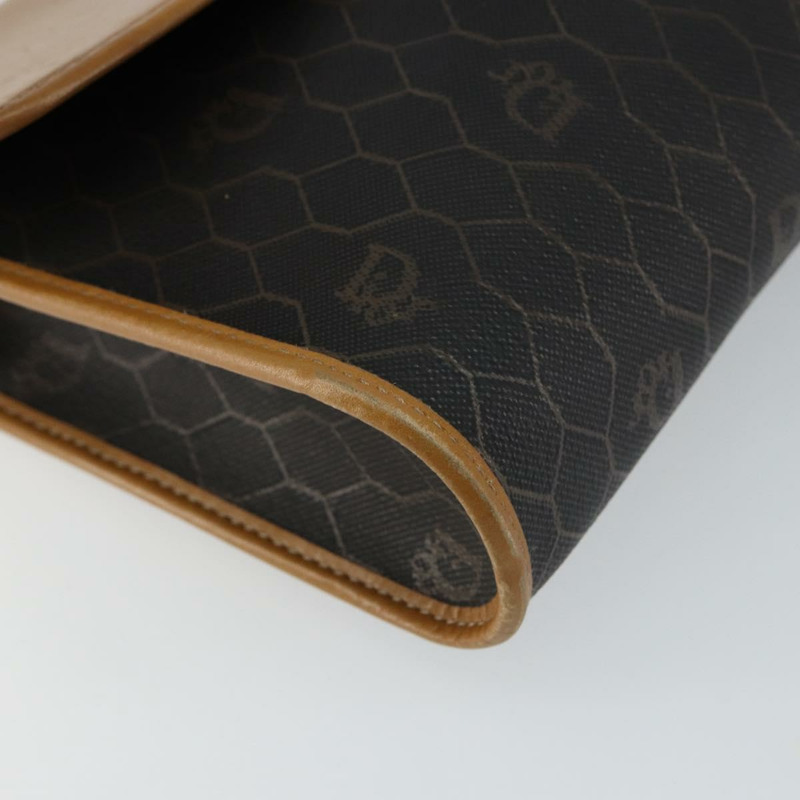 【日本直送】Christian Dior 蜂巢帆布肩背包 PVC 黑色金色 正品 BA6582-13