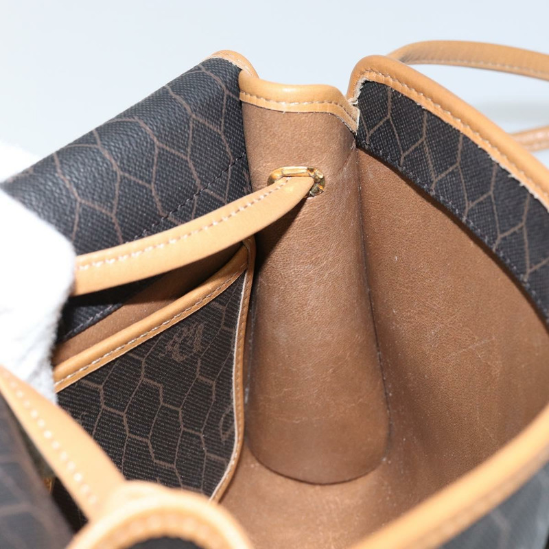 【日本直送】Christian Dior 蜂巢帆布肩背包 PVC 黑色金色 正品 BA6582-18