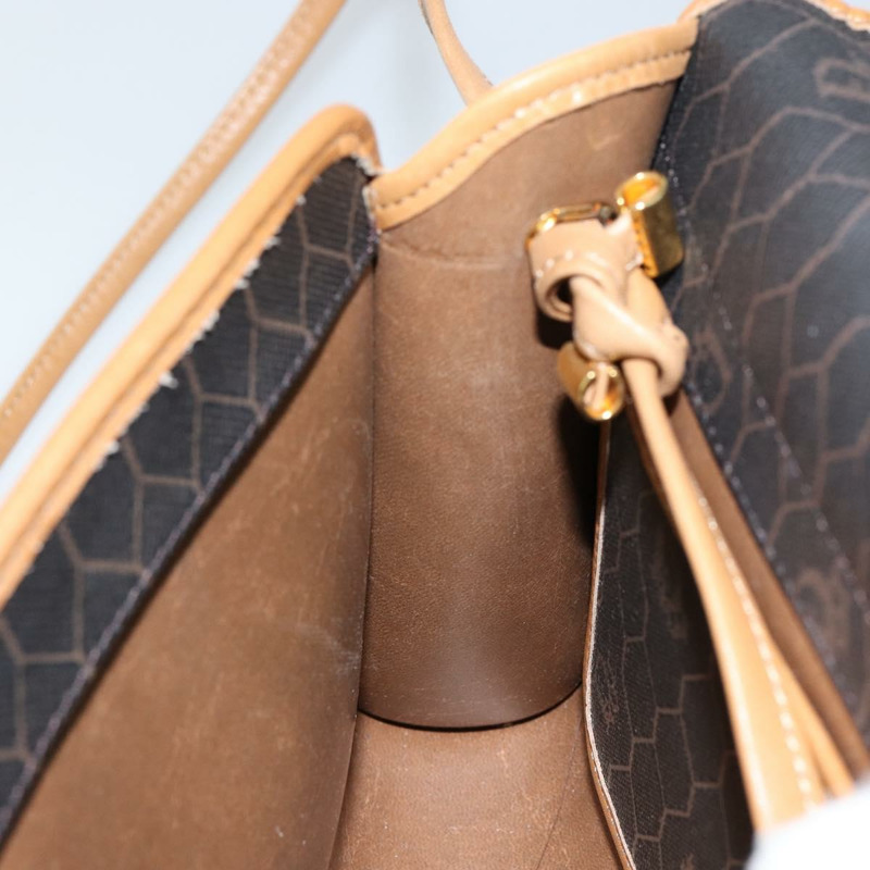 【日本直送】Christian Dior 蜂巢帆布肩背包 PVC 黑色金色 正品 BA6582-19