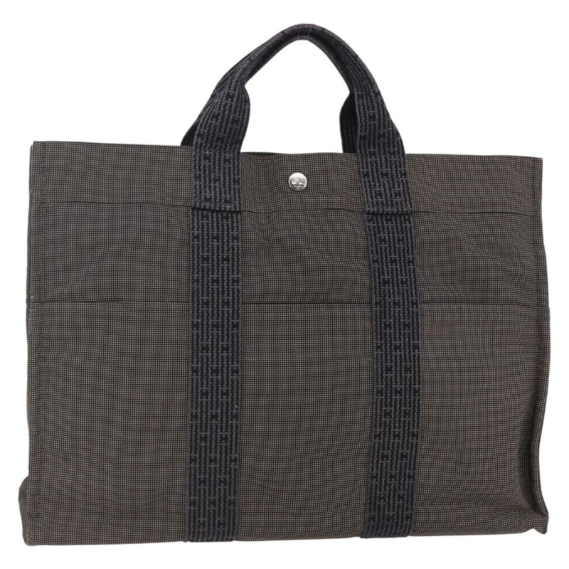 【日本直送】愛馬仕 Her Line MM 手提包 帆布 灰色 正品 th6408-0