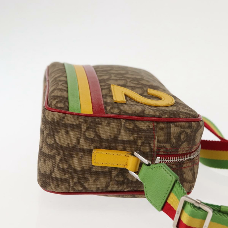 【日本直送】Christian Dior Trotter 帆布單肩包 PVC 棕色 Rasta 顏色 正品 ep11225-2