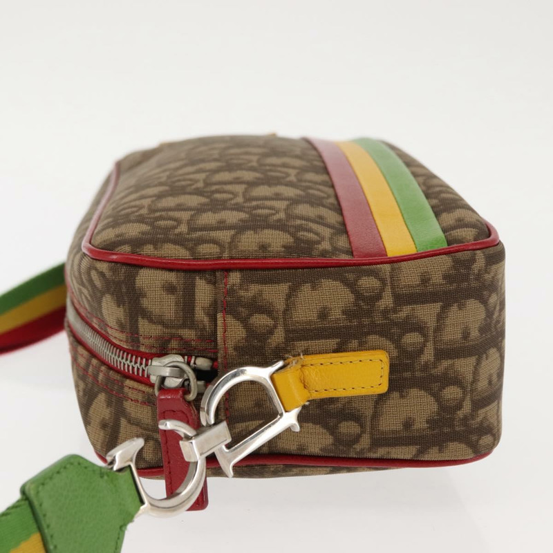 【日本直送】Christian Dior Trotter 帆布單肩包 PVC 棕色 Rasta 顏色 正品 ep11225-3