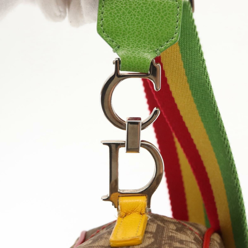 【日本直送】Christian Dior Trotter 帆布單肩包 PVC 棕色 Rasta 顏色 正品 ep11225-8