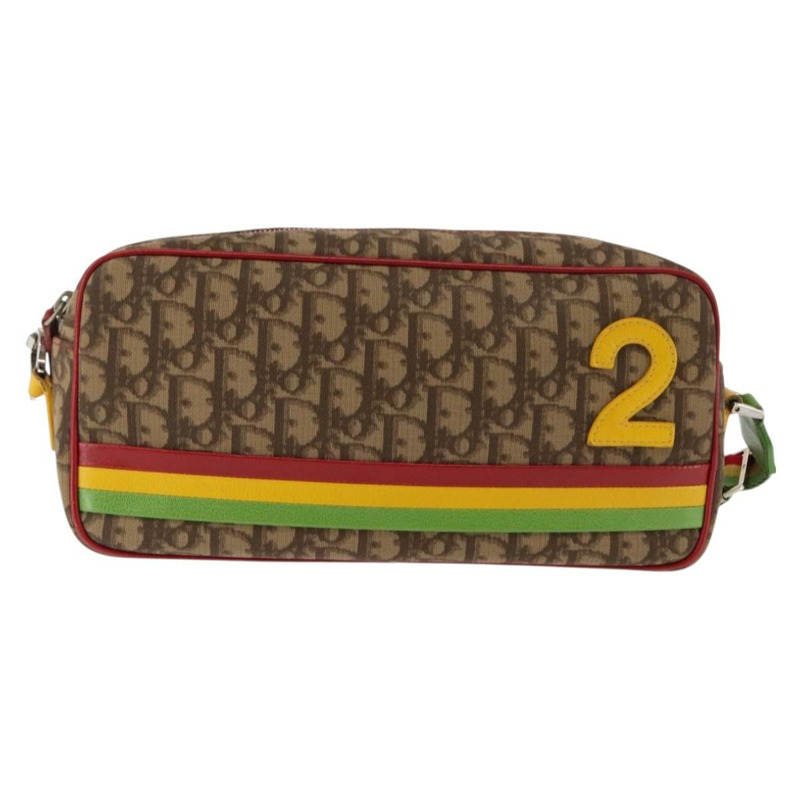 【日本直送】Christian Dior Trotter 帆布單肩包 PVC 棕色 Rasta 顏色 正品 ep11225-12