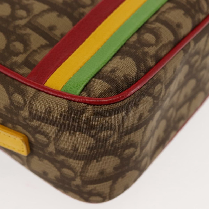 【日本直送】Christian Dior Trotter 帆布單肩包 PVC 棕色 Rasta 顏色 正品 ep11225-14