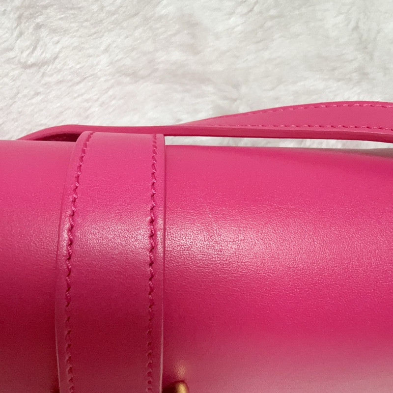 ❤️BP粉絲穿搭必備❤️YSL小號豆腐包 小牛皮斜背包 桃紅-19