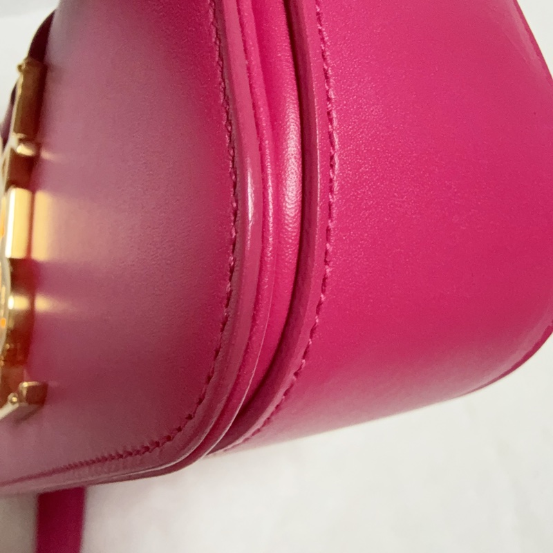 ❤️BP粉絲穿搭必備❤️YSL小號豆腐包 小牛皮斜背包 桃紅-26