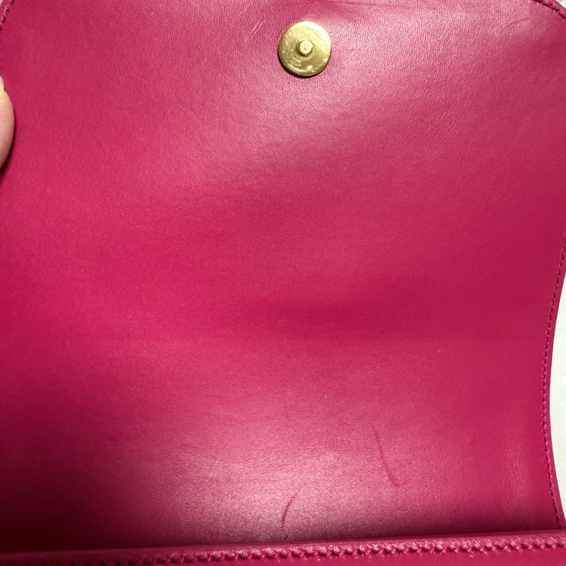 ❤️BP粉絲穿搭必備❤️YSL小號豆腐包 小牛皮斜背包 桃紅-29