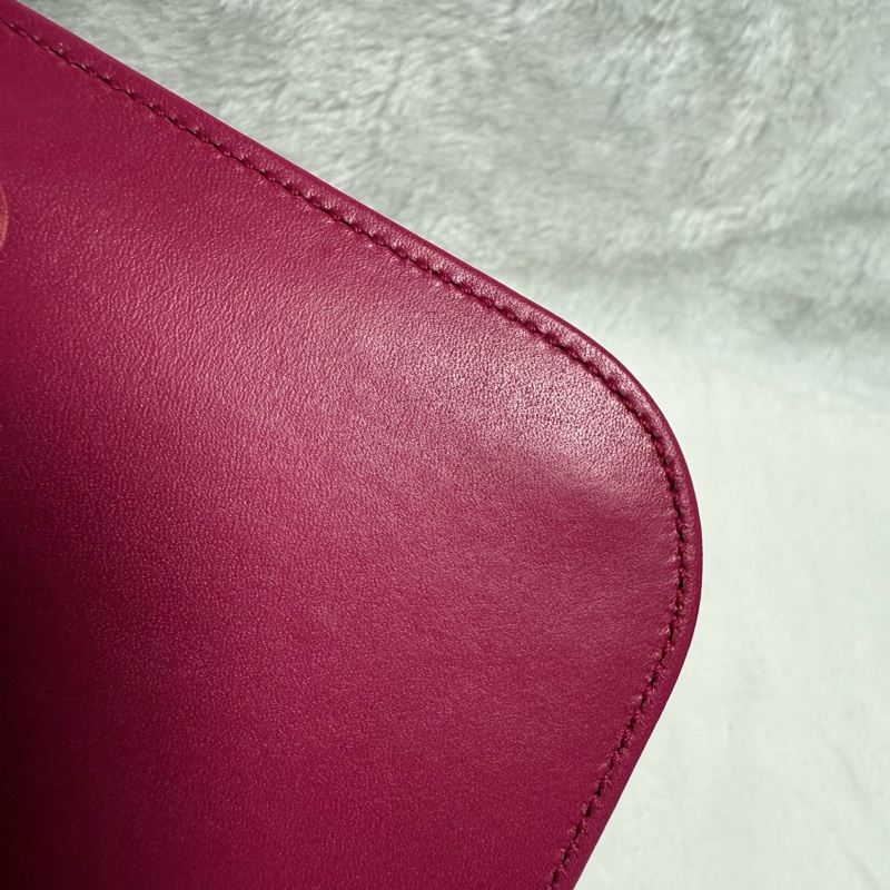 ❤️BP粉絲穿搭必備❤️YSL小號豆腐包 小牛皮斜背包 桃紅-30