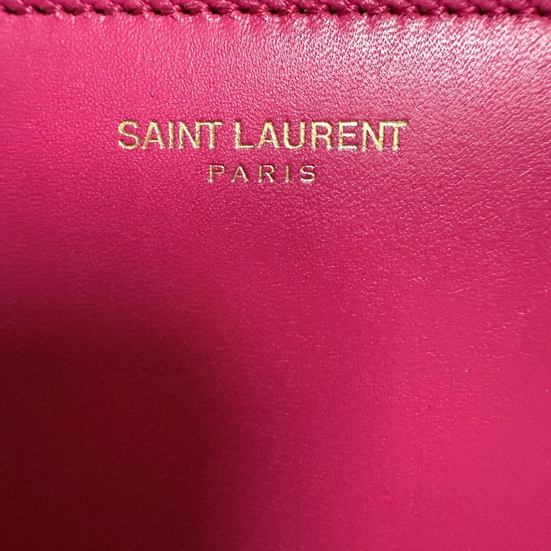 ❤️BP粉絲穿搭必備❤️YSL小號豆腐包 小牛皮斜背包 桃紅-34