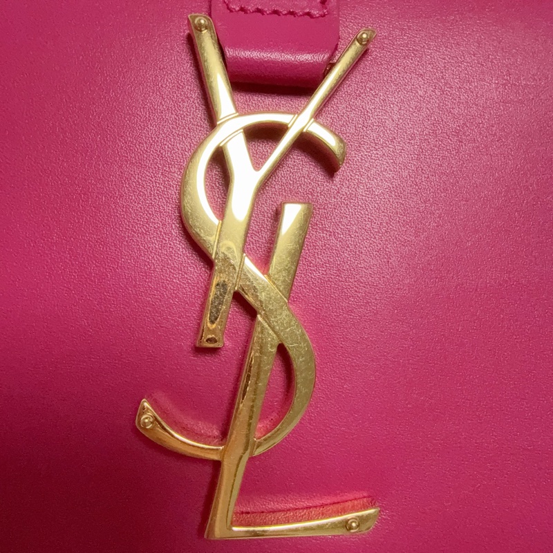 ❤️BP粉絲穿搭必備❤️YSL小號豆腐包 小牛皮斜背包 桃紅-39