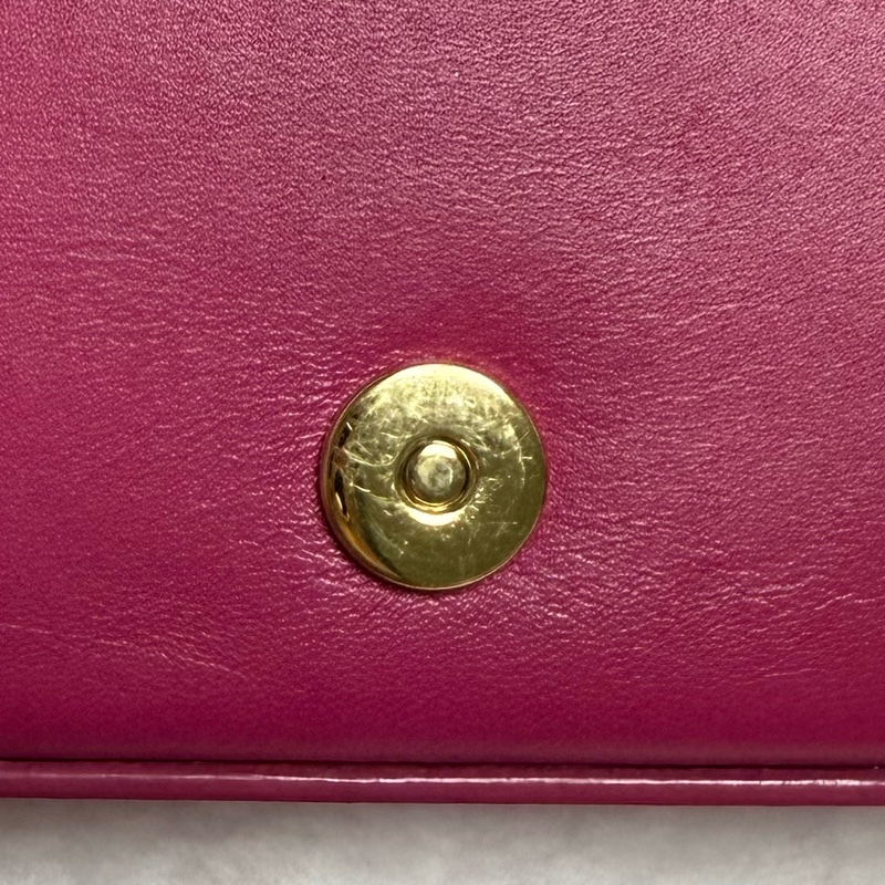 ❤️BP粉絲穿搭必備❤️YSL小號豆腐包 小牛皮斜背包 桃紅-43