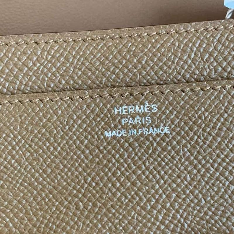 🌈Hermes🧡Constance Wallet🧡粟子色銀扣🧡有盒🌟99新🌈Epsom皮🌟長銀包🌟-6