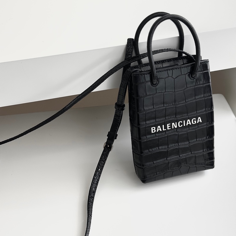 Balenciaga 巴黎世家 斜背包 手機包 鱷魚紋-0