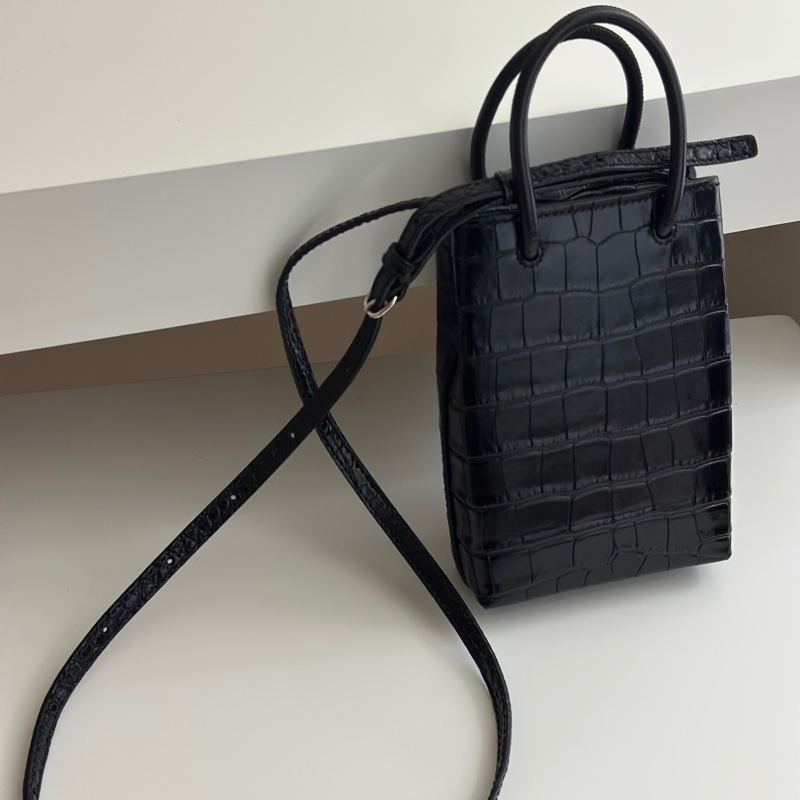 Balenciaga 巴黎世家 斜背包 手機包 鱷魚紋-3