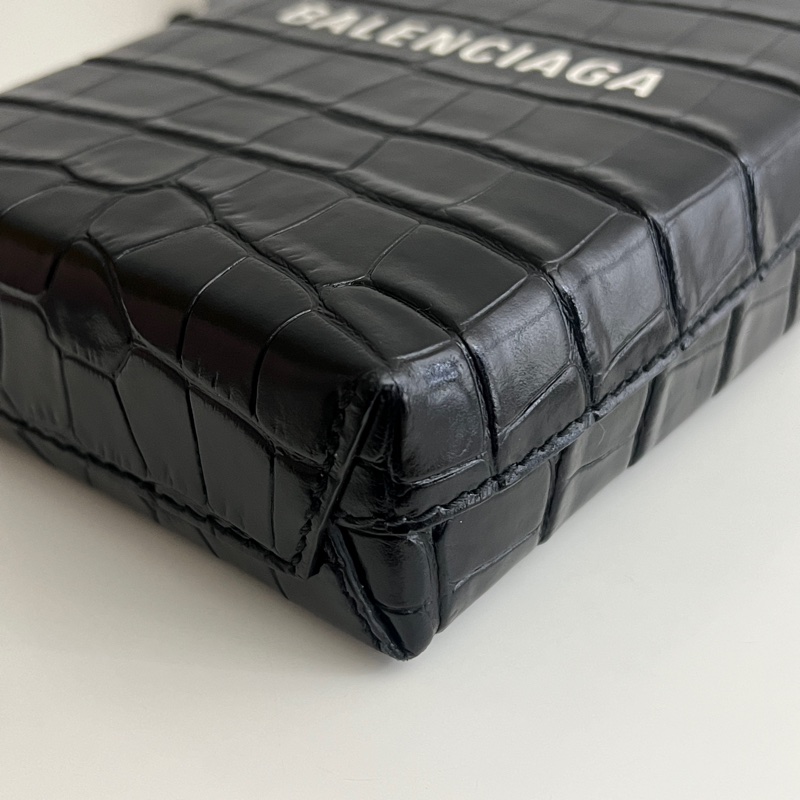 Balenciaga 巴黎世家 斜背包 手機包 鱷魚紋-15