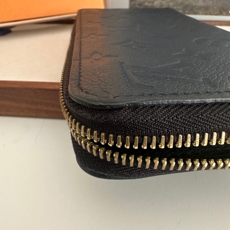 LV 拉鍊長夾 錢包 M61864 黑色壓紋 芯片款-12