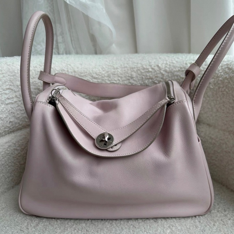 愛馬仕lindy30 嬰兒粉 S皮 框L刻 塵袋-4