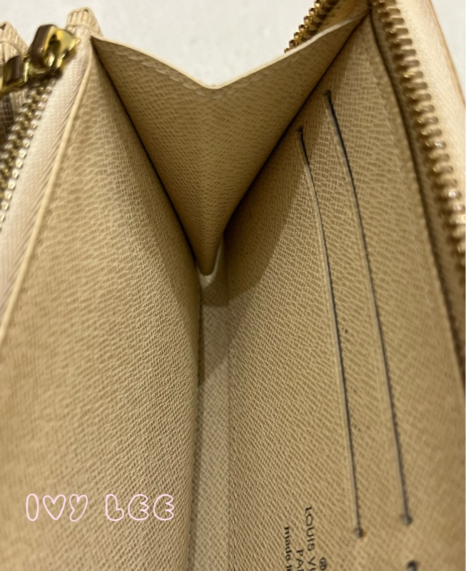 LOUIS VUITTON  Damier Azur Zippy 白色 棋盤格長夾 N60019拉鍊長夾 正品 二手精品-6