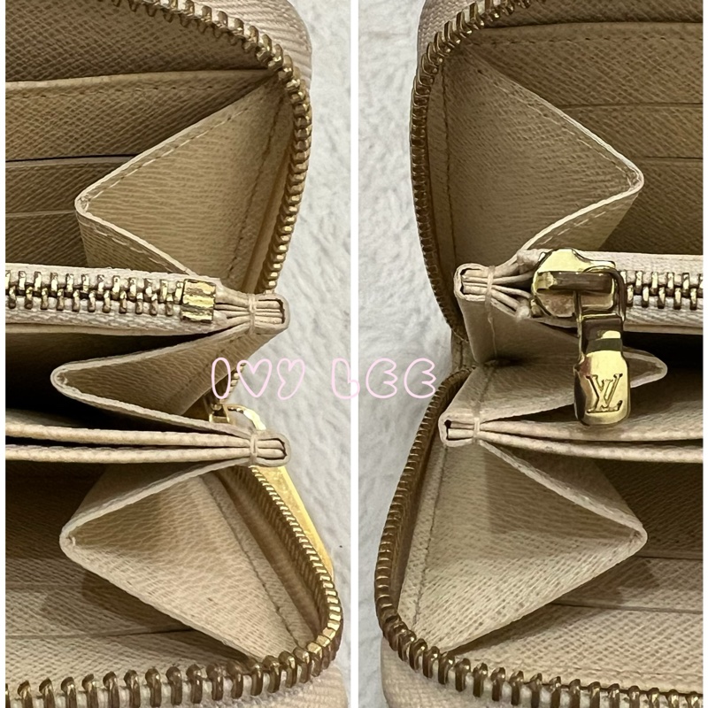LOUIS VUITTON  Damier Azur Zippy 白色 棋盤格長夾 N60019拉鍊長夾 正品 二手精品-19