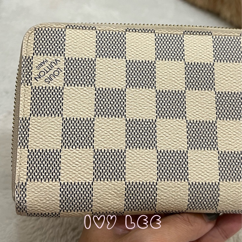 LOUIS VUITTON  Damier Azur Zippy 白色 棋盤格長夾 N60019拉鍊長夾 正品 二手精品-30