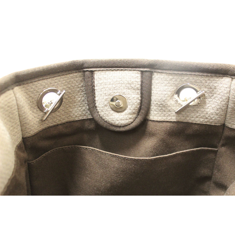 Chanel Grey Mixed Fibers Small Deauville Shopper Tote Bag-16