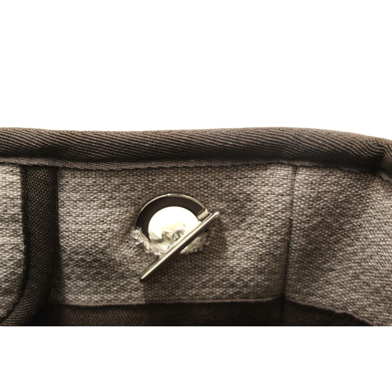 Chanel Grey Mixed Fibers Small Deauville Shopper Tote Bag-17