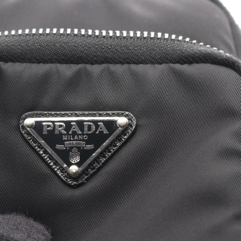 PRADA 再生尼龍手機殼肩斜背包袋 2ZT024 黑色二手女款-6