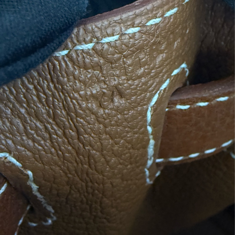 全新HERMES金棕金福寶馬鞍皮kelly 28凱莉包-17