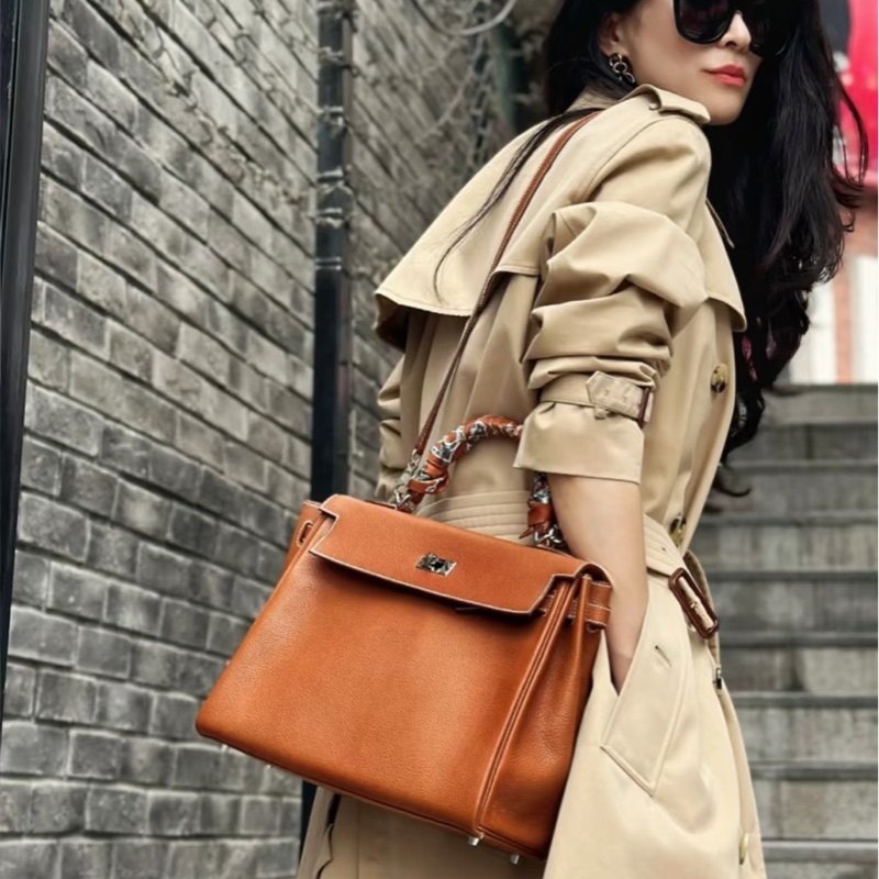 全新HERMES金棕金福寶馬鞍皮kelly 28凱莉包-24