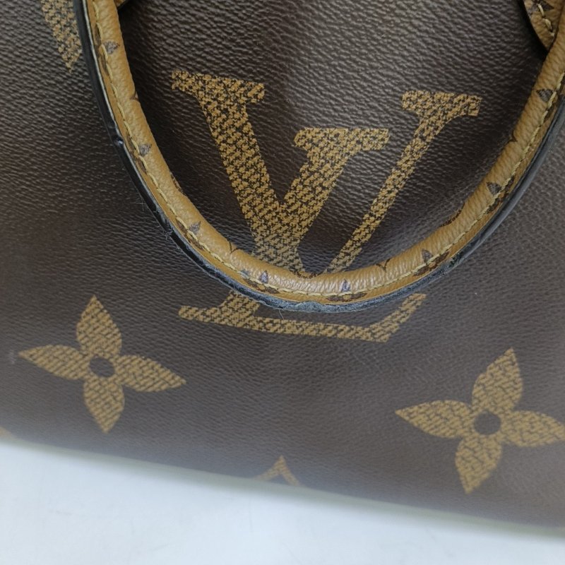 LOUIS VUITTON ONTHEGO 中號棕色塗層帆布老花叢林包肩背包手提包 金色五金-8