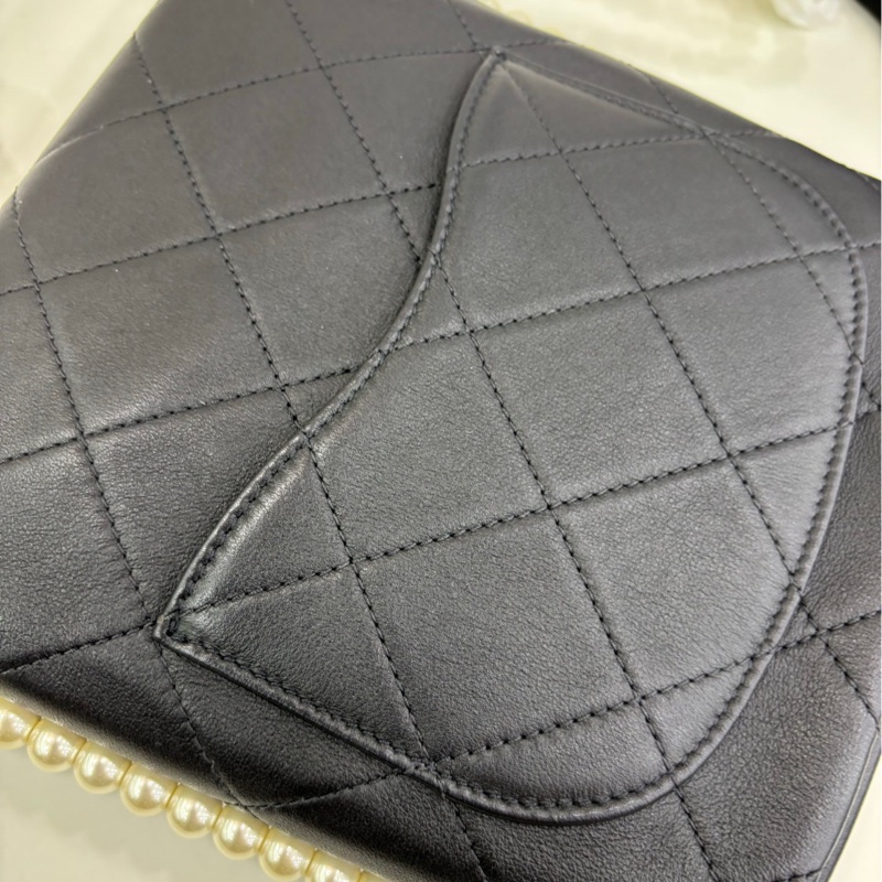 Chanel香奈兒hobo珍珠包限量珍珠流浪嬉皮斜挎單肩鏈條女包,鐳射31開-8