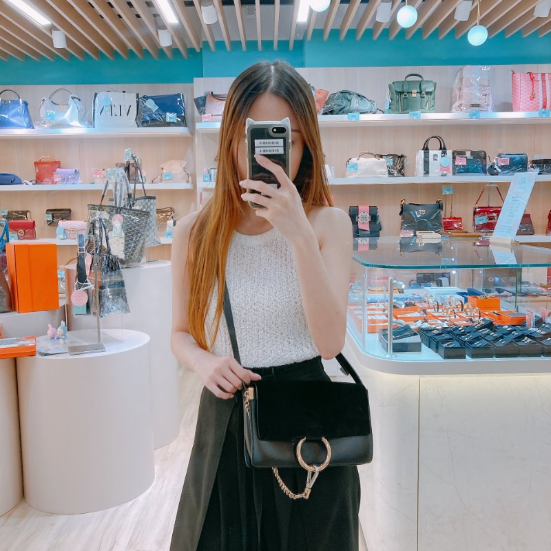 MS0356 Chloe 蔻依 費伊 牛皮 Faye Calfskin and Suede Black x LGHW-17