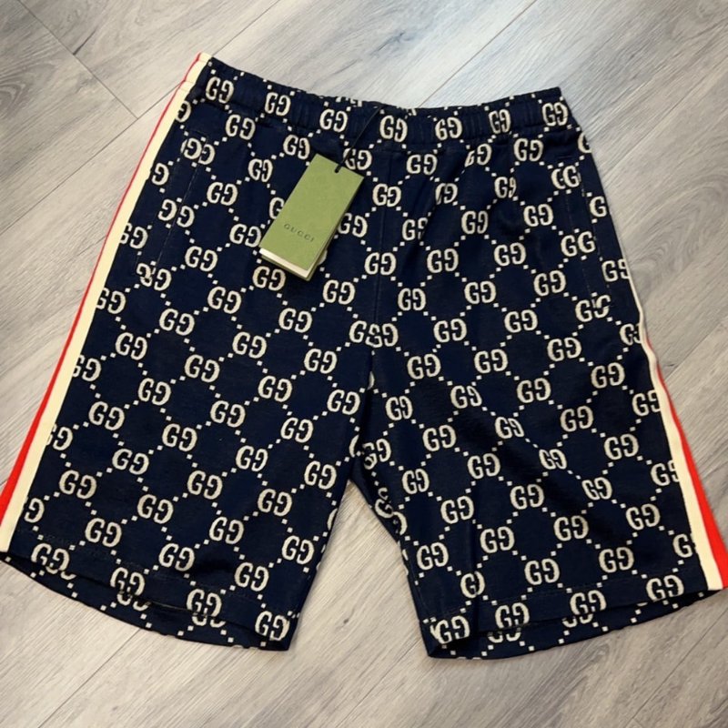 🛍️ 最後一波優惠・開搶倒數中!【GUCCI 古馳】滿版深藍雙G 短褲下單前須先私訊)-0