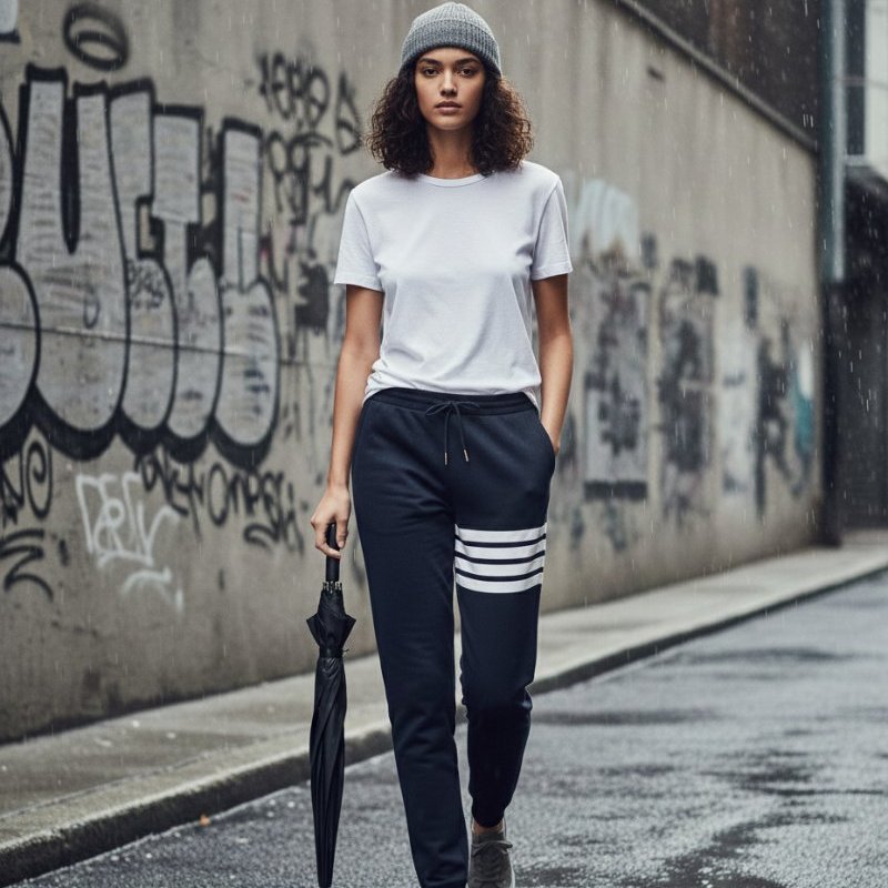 🔥 雙11全面開搶・全館折扣限時開啟！【THOM BROWNE-TB】經典四條紋長褲 深藍(下單前須先私訊)-0