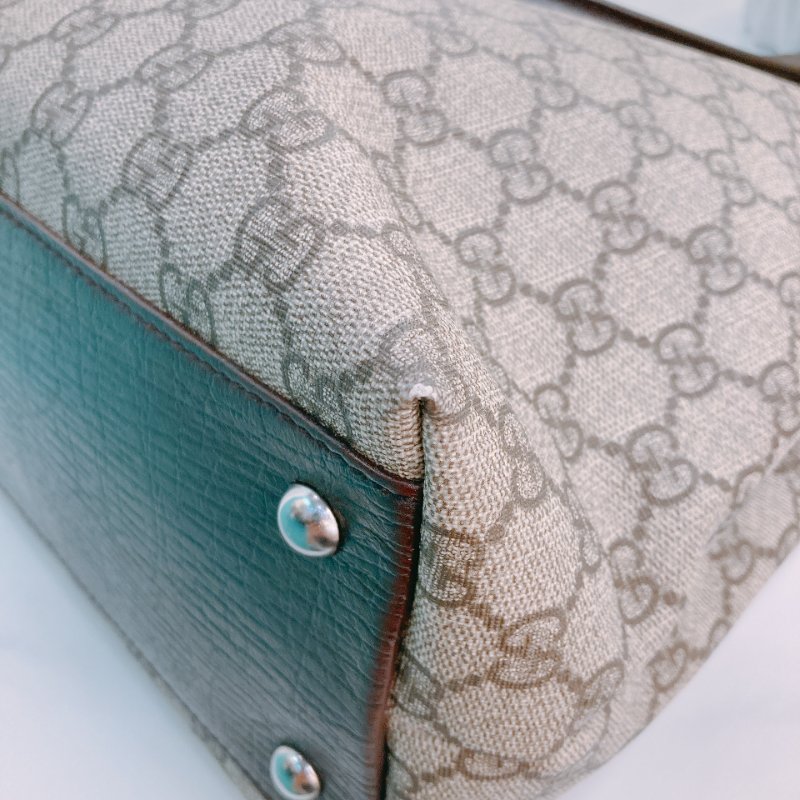 MS0357 Gucci 古馳 托特包 牛皮 帆布 經典老花 Tote Shoulder Bag GG 30cm Supreme Canvas Brown x PHW-6