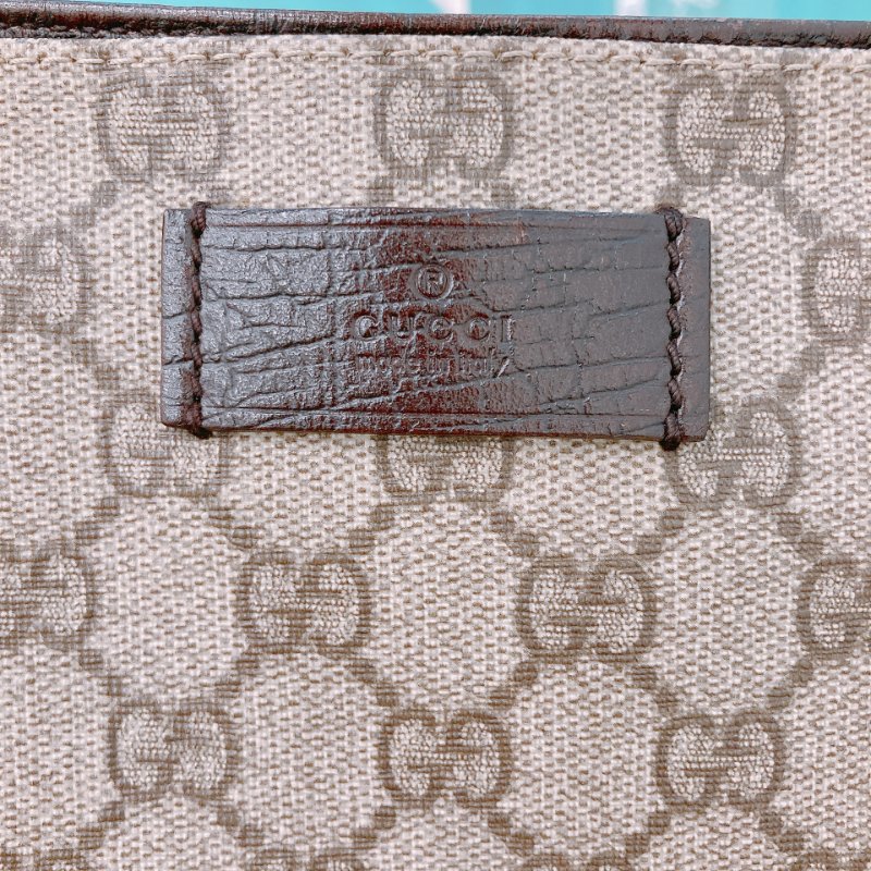 MS0357 Gucci 古馳 托特包 牛皮 帆布 經典老花 Tote Shoulder Bag GG 30cm Supreme Canvas Brown x PHW-12
