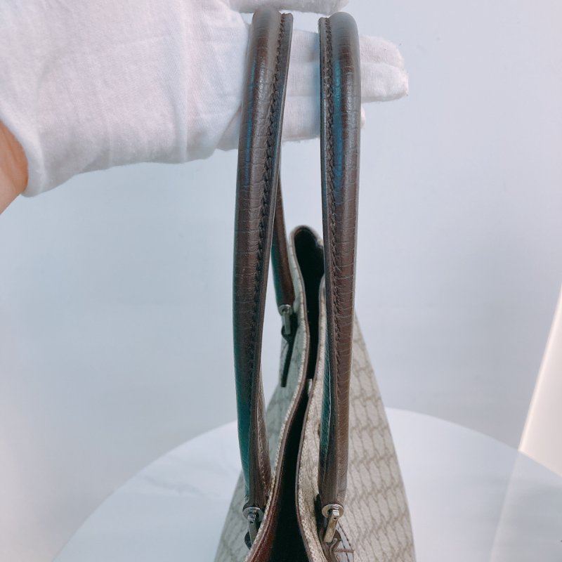 MS0357 Gucci 古馳 托特包 牛皮 帆布 經典老花 Tote Shoulder Bag GG 30cm Supreme Canvas Brown x PHW-17