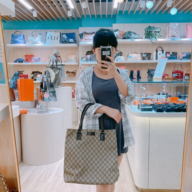 MS0357 Gucci 古馳 托特包 牛皮 帆布 經典老花 Tote Shoulder Bag GG 30cm Supreme Canvas Brown x PHW-23