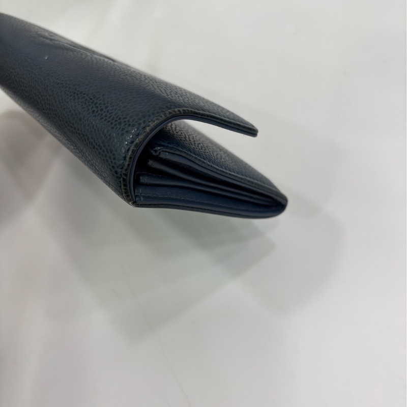 Chanel香奈兒 荔枝紋牛皮 長版翻蓋皮夾 22開-7