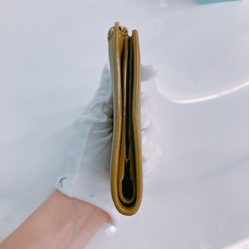 MS0358 Saint Laurent YSL 聖羅蘭 拉鏈錢包 卡片包 卡其綠 Card Wallet with Zipper Kahki Green x GHW-2