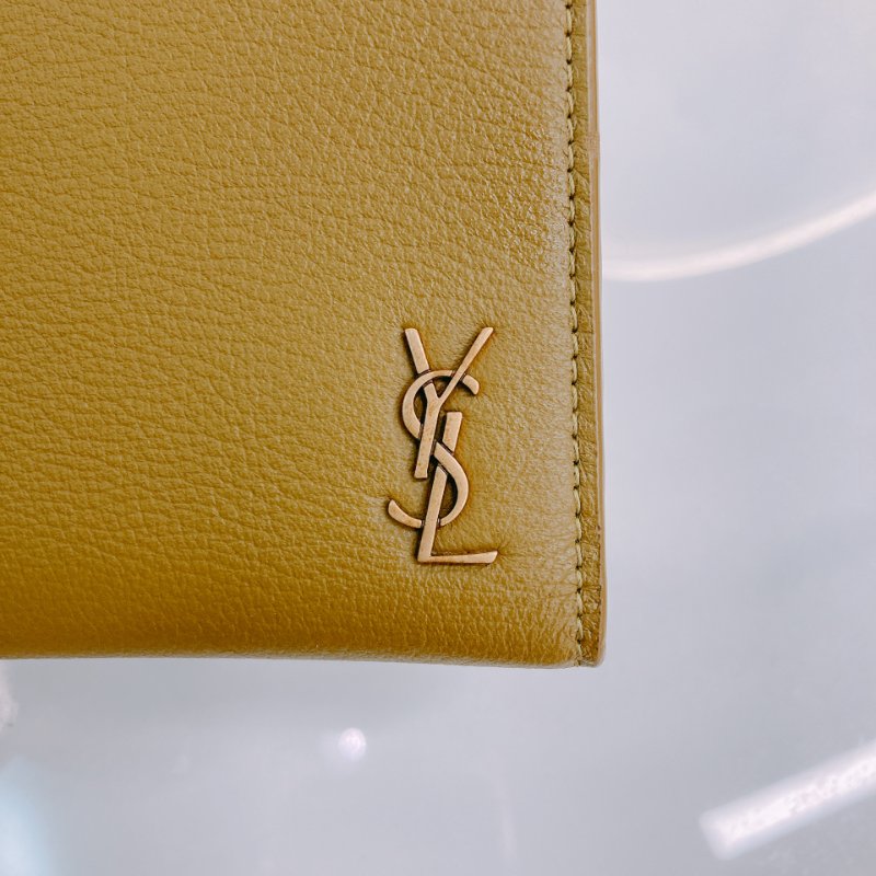 MS0358 Saint Laurent YSL 聖羅蘭 拉鏈錢包 卡片包 卡其綠 Card Wallet with Zipper Kahki Green x GHW-5