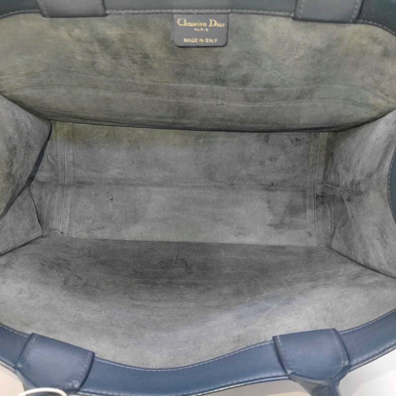 DIOR Book Tote 中號 藍色牛皮壓紋手提包 托特包-6