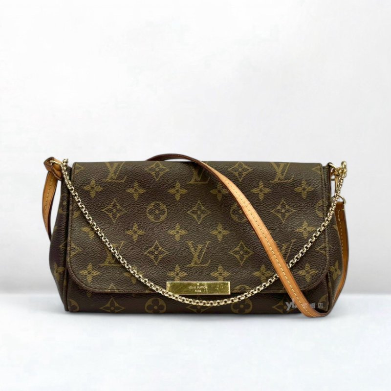 LV包包 FavoriteMM原花鏈條單肩手提包M40718-0