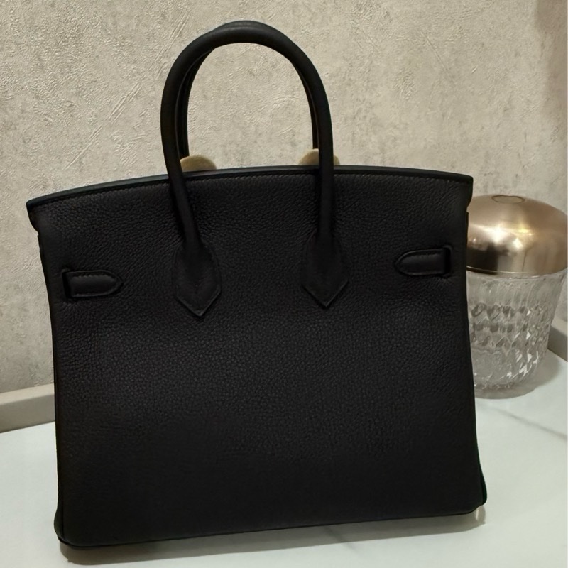 愛馬仕 Hermès birkin 25 黑色淡金釦 全新全配-4