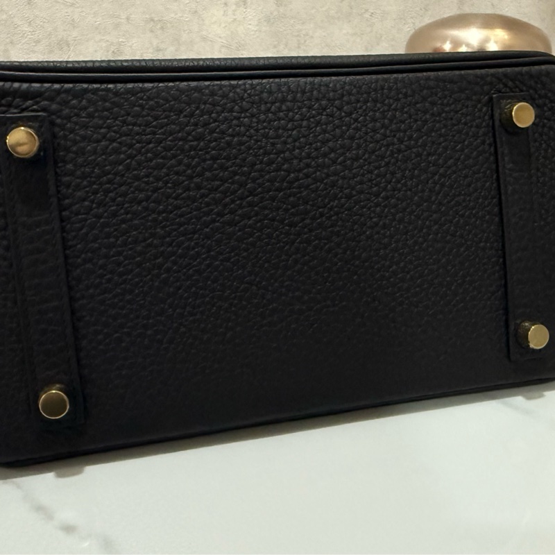 愛馬仕 Hermès birkin 25 黑色淡金釦 全新全配-5