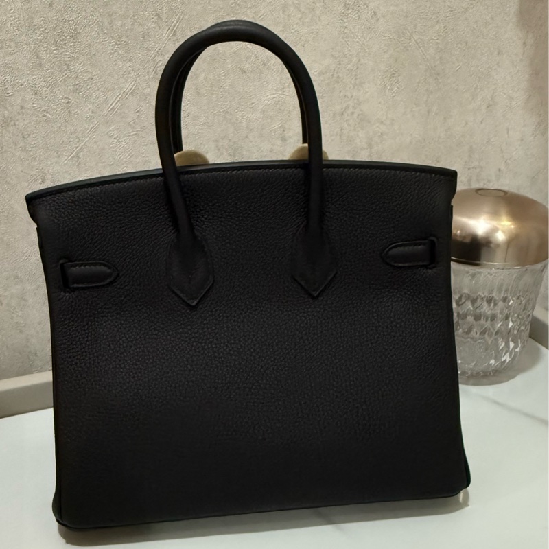 愛馬仕 Hermès birkin 25 黑色淡金釦 全新全配-7